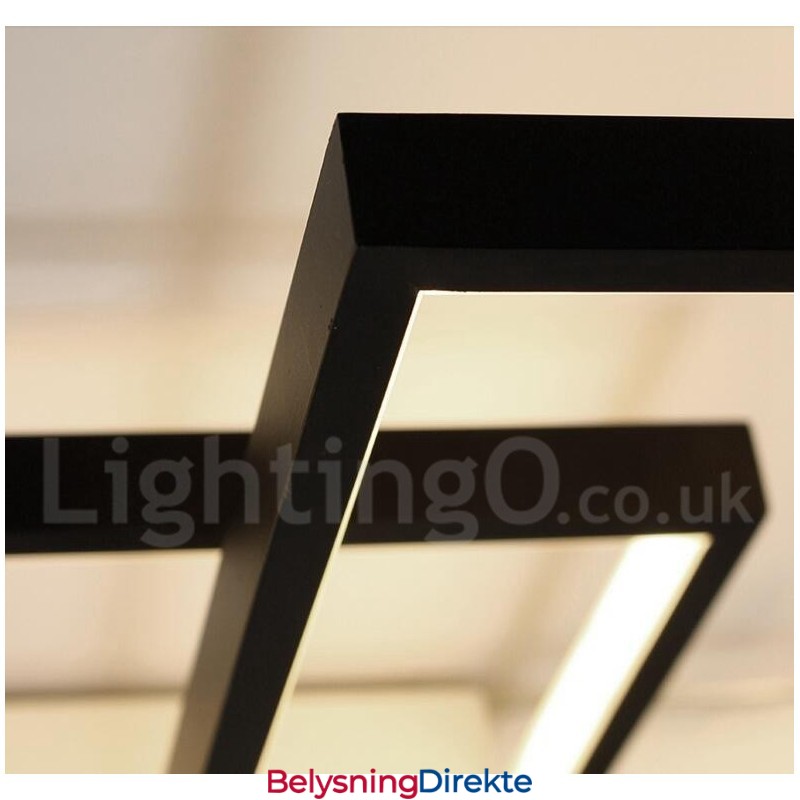 Moderne, Moderne Taklampe I Aluminium, Veggmontert Med Fjernkontrolldimmer For Stue, Soverom