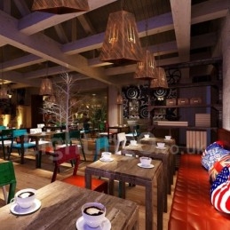 1 Lys Retro Vintage Pendellampe Kaféhus Pendellampe