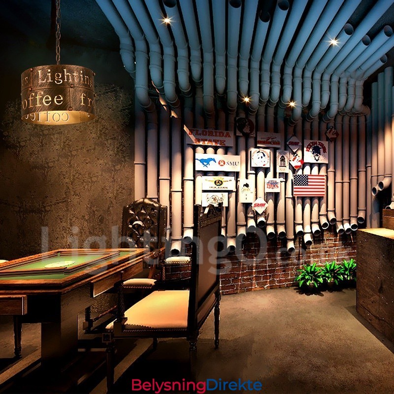 1 Lys Retro Vintage Pendellampe Kaféhus Pendellampe