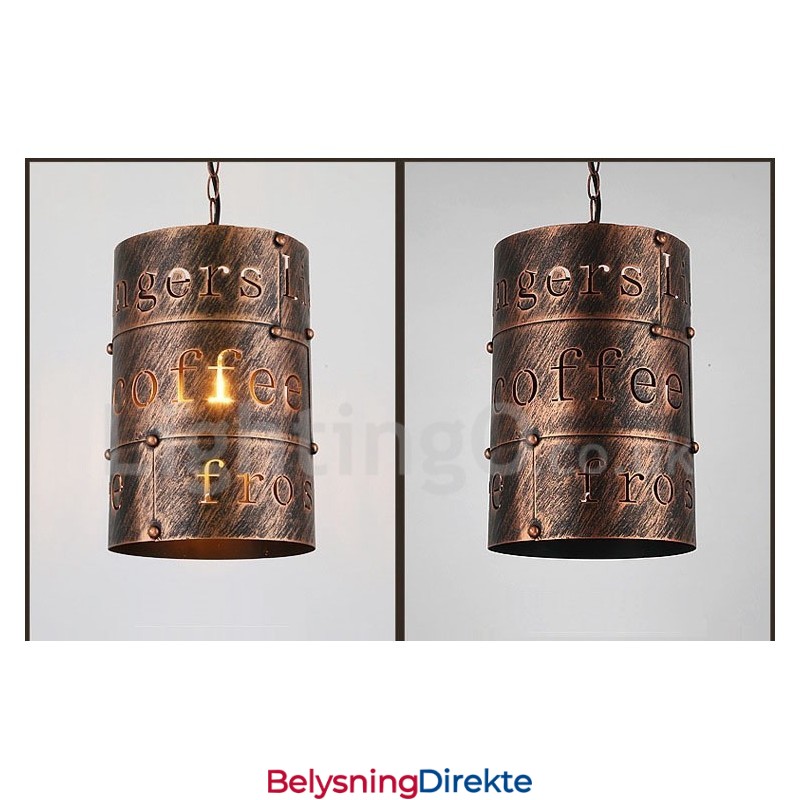 1 Lys Retro Vintage Pendellampe Kaféhus Pendellampe