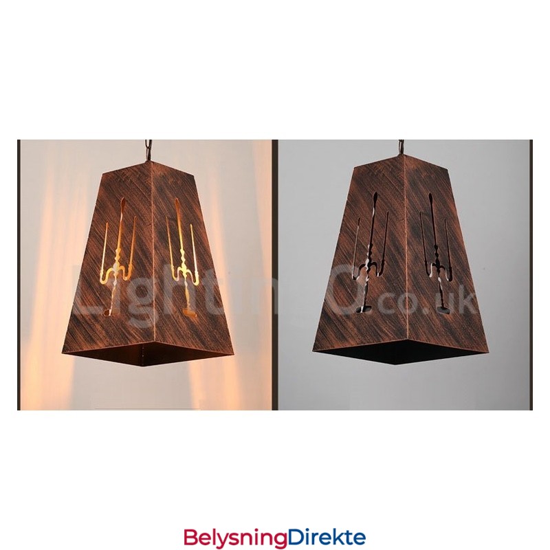 1 Lys Retro Vintage Pendellampe Kaféhus Pendellampe