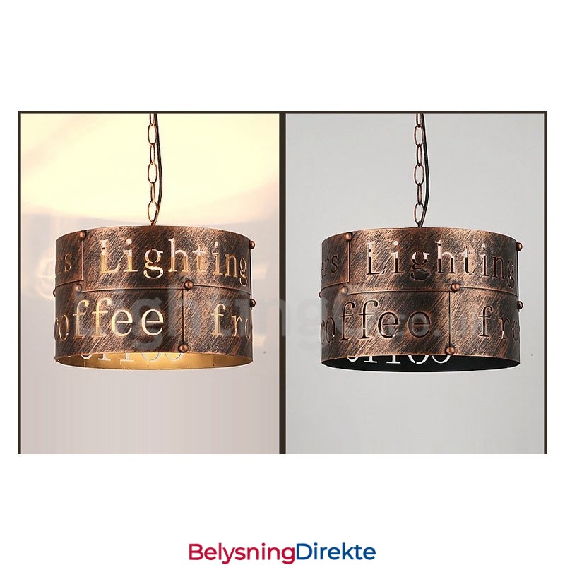 1 Lys Retro Vintage Pendellampe Kaféhus Pendellampe
