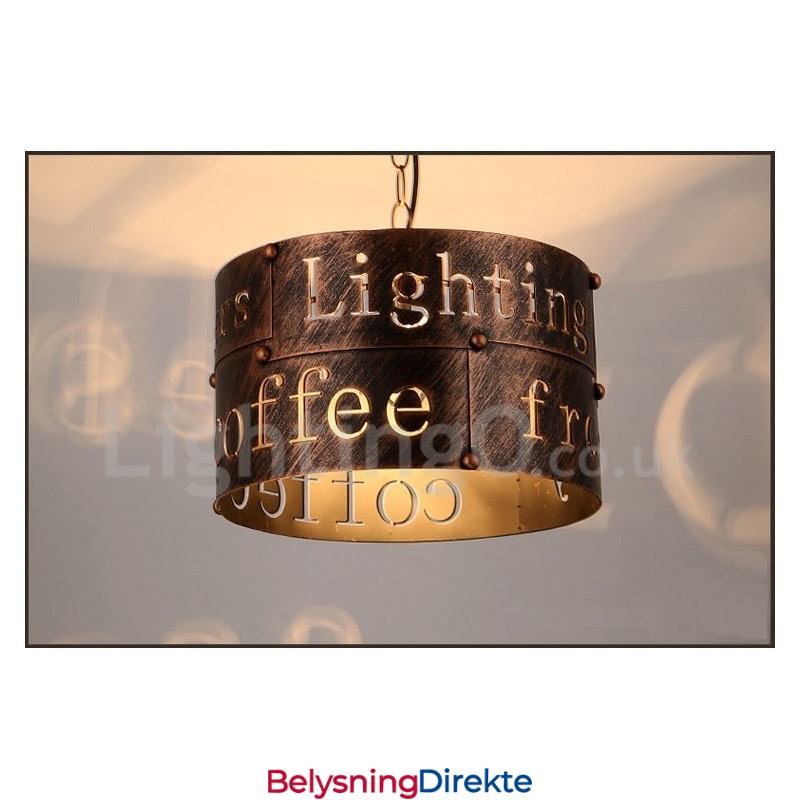 1 Lys Retro Vintage Pendellampe Kaféhus Pendellampe