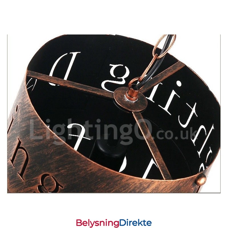 1 Lys Retro Vintage Pendellampe Kaféhus Pendellampe