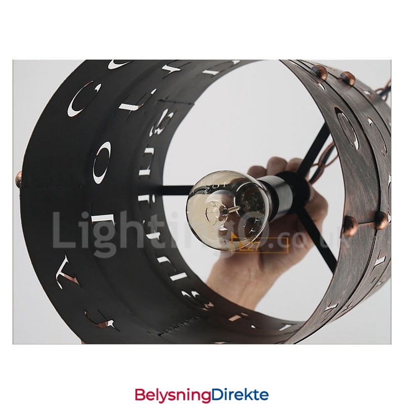 1 Lys Retro Vintage Pendellampe Kaféhus Pendellampe