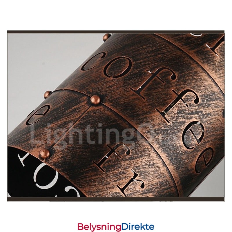 1 Lys Retro Vintage Pendellampe Kaféhus Pendellampe