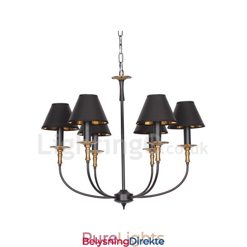 Rustikk Retro Moderne Lysekrone Med 6 Lys