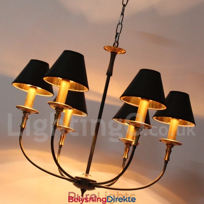 Rustikk Retro Moderne Lysekrone Med 6 Lys