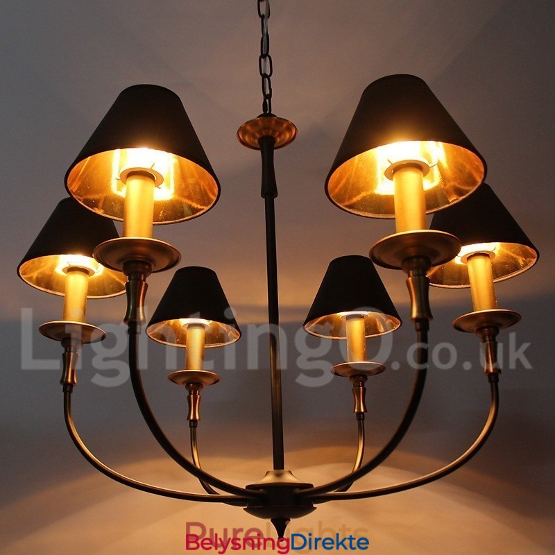 Rustikk Retro Moderne Lysekrone Med 6 Lys