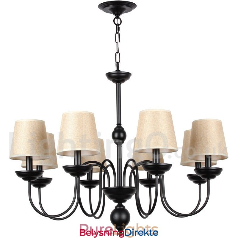 Rustikk Retro Moderne Lysekrone Med 8 Lys