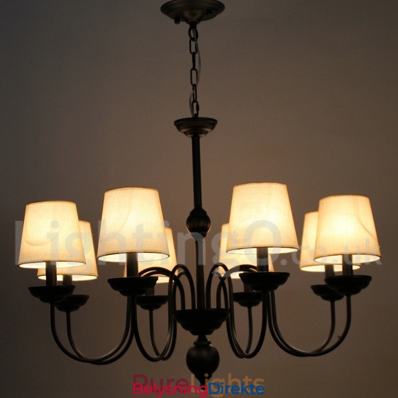 Rustikk Retro Moderne Lysekrone Med 8 Lys