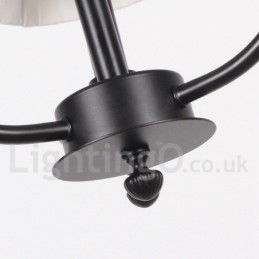 6 Lys Retro Rustikk Lysekrone I Stearinlysstil