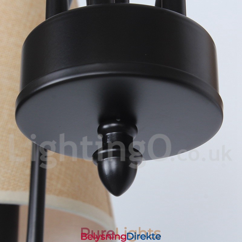 6 Lys Retro Moderne Lysekrone I Stearinlysstil