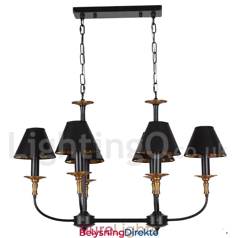 6 Lys Retro Moderne Lysekrone I Stearinlysstil