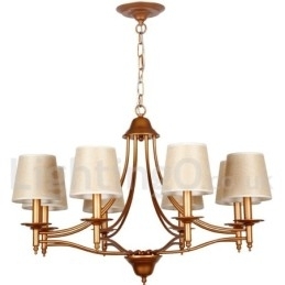 8 Lys Rustikk Retro Middelhavsstil Lysekrone Med Stearinlys