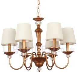 Rustikk Svart Retro Lysekrone Med 6 Lys