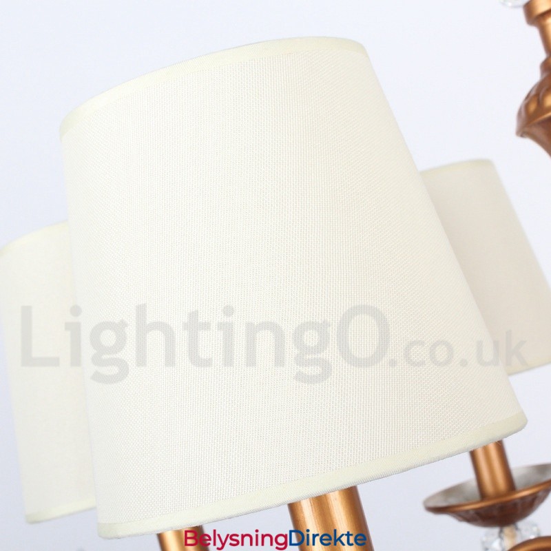 Rustikk Svart Retro Lysekrone Med 6 Lys