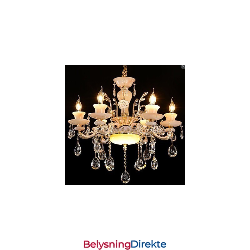 Anheng I Europeisk Stil I Sinklegering Imitert Jadekrystall