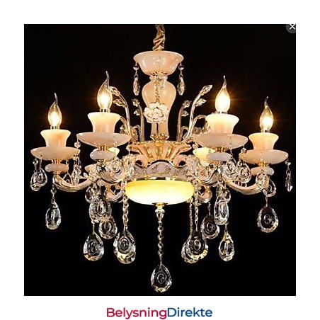 Anheng I Europeisk Stil I Sinklegering Imitert Jadekrystall