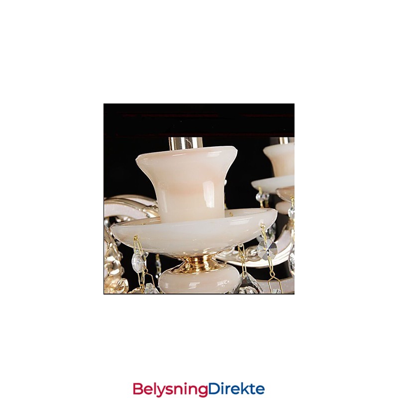 Anheng I Europeisk Stil I Sinklegering Imitert Jadekrystall