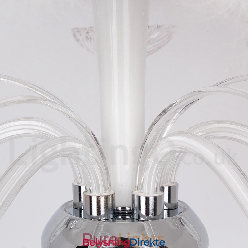8 Lys Hvit Moderne K9 Krystall Lysekrone I Stearinlysstil