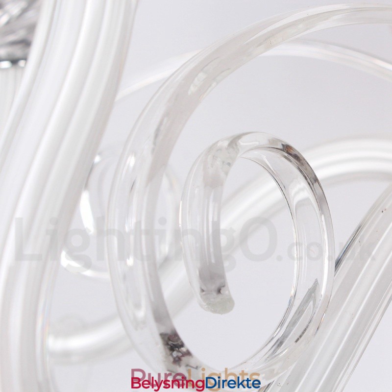 6 Lys Hvit Moderne K9 Krystall Lysekrone I Stearinlysstil