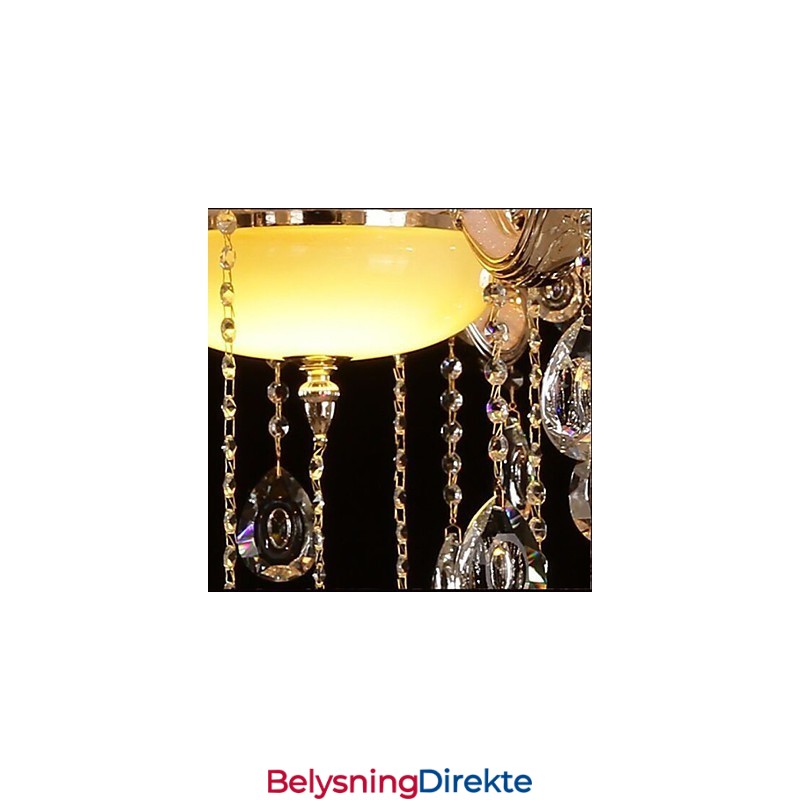 Anheng I Europeisk Stil I Sinklegering Imitert Jadekrystall