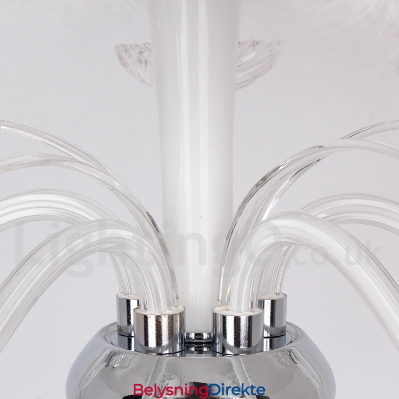 5-Lys Hvit Moderne K9 Krystalllysekrone I Stearinlysstil