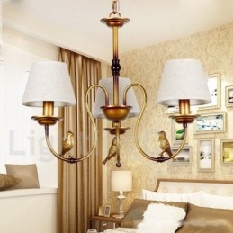 3-Lys Moderne, Samtidskunstnerisk Rustikk Retro Lysekrone I Stearinlysstil