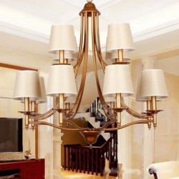 12-Lyss Rustikk Retro Lysekrone I Middelhavsstil Med Stearinlys