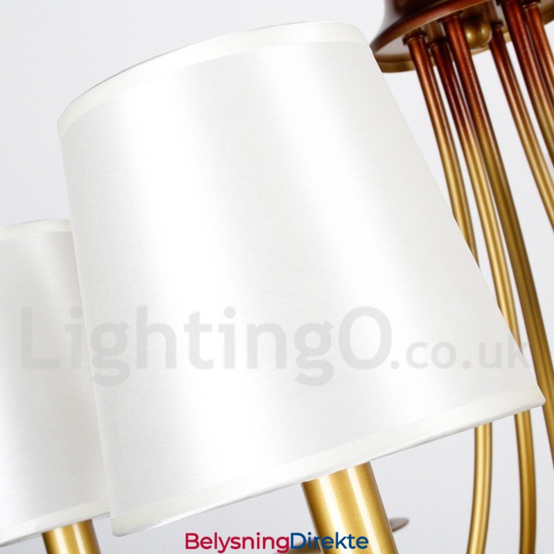 6 Lys Rustikk Middelhavsstil Moderne Samtidslysekrone Med Stearinlys