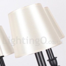 8 Lys I Svart Retro Moderne Lysekrone Med Stearinlys