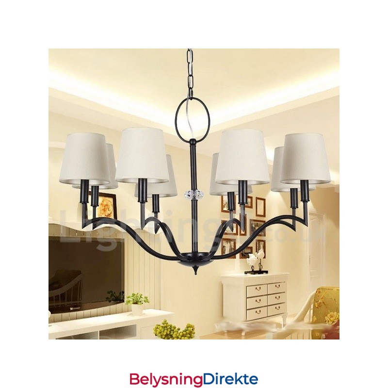8 Lys Moderne Samtidslysekrone I Stearinlysstil