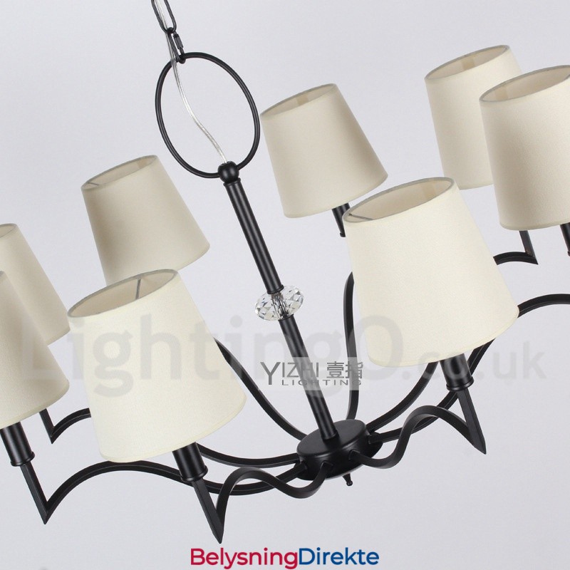 8 Lys Moderne Samtidslysekrone I Stearinlysstil
