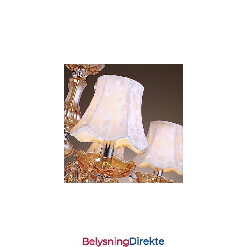 Luksuriøs Lysekrone I Europeisk Stil Med 6 Lys Og K9-Krystall