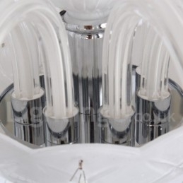 8 Lys Hvit K9 Krystalllysekrone I Stearinlysstil