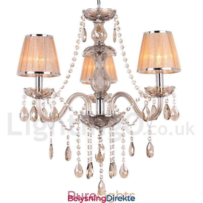 3-Lys K9 Krystalllysekrone I Stearinlysstil