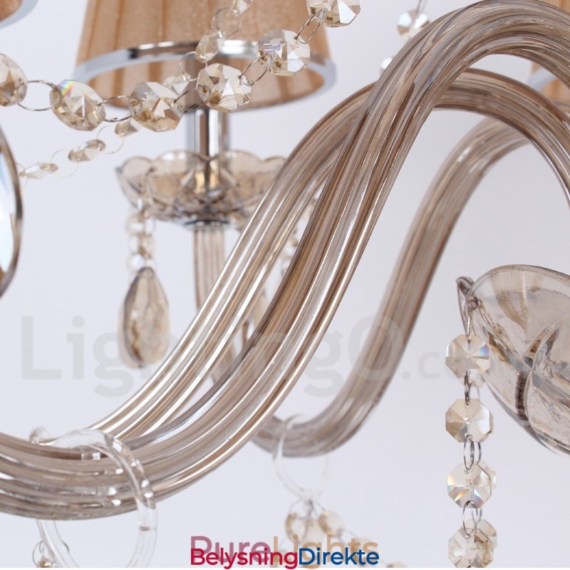 3-Lys K9 Krystalllysekrone I Stearinlysstil