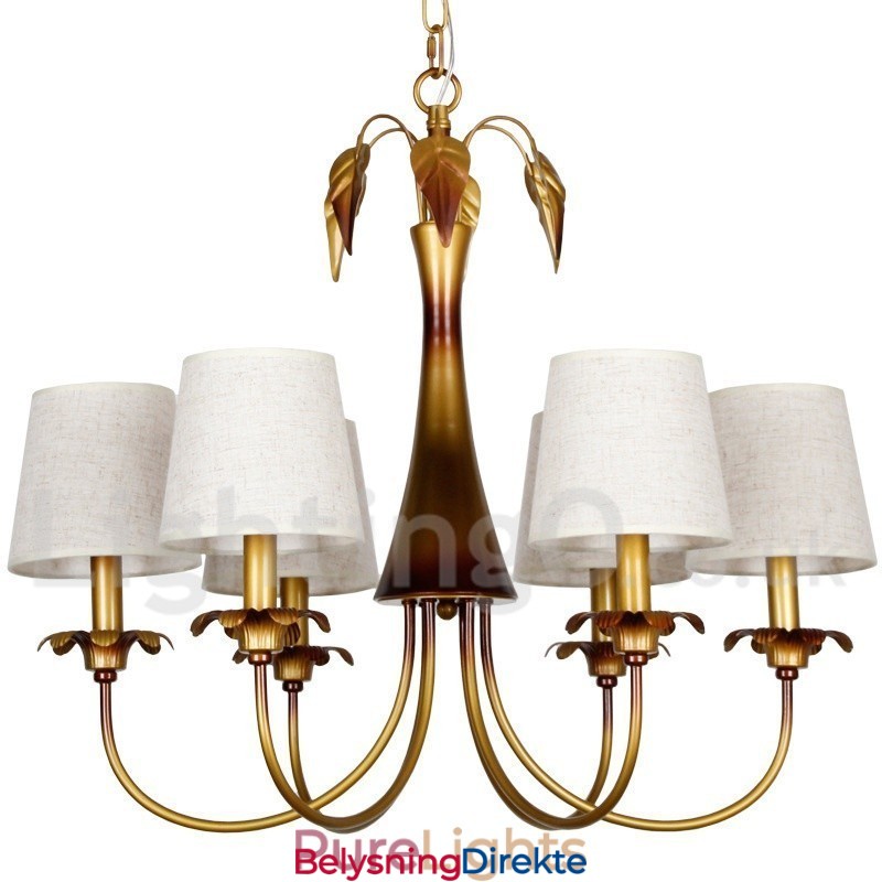 6 Lys Moderne, Samtidskunstnerisk Lysekrone I Rustikk Stil