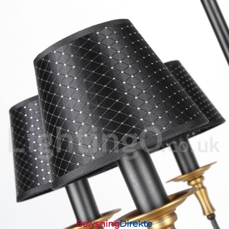 6 Lys Retro Rustikk Lysekrone I Stearinlysstil