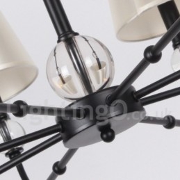 Rustikk Retro, Svart, Moderne Lysekrone Med 8 Lys