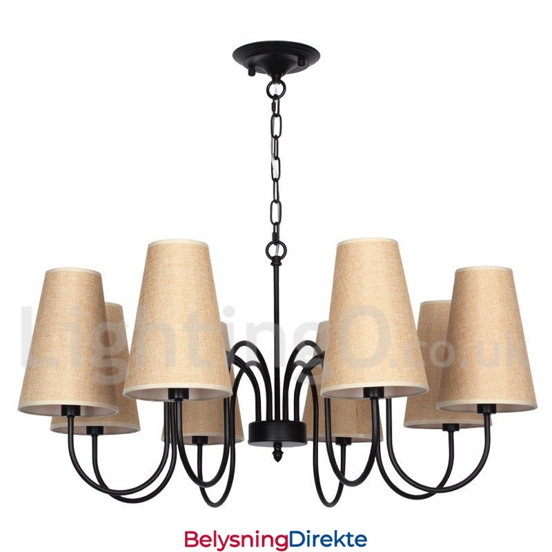 8 Lys Moderne Rustikk Middelhavsstil Lysekrone Med Stearinlys