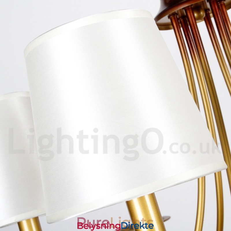 5-Lyss Rustikk Middelhavsstil Moderne Samtidslysekrone Med Stearinlys