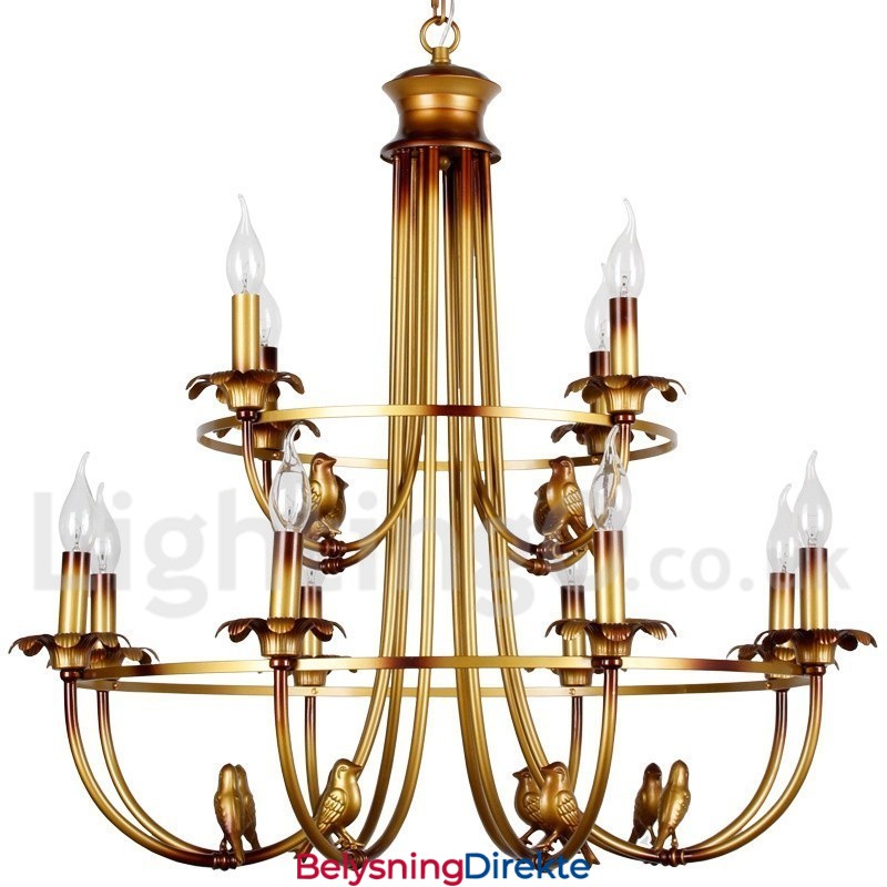 Retro Lysekrone Med 12 Lys