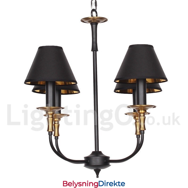 4-Lyss Retro Moderne Lysekrone I Stearinlysstil