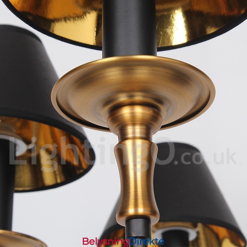 4-Lyss Retro Moderne Lysekrone I Stearinlysstil