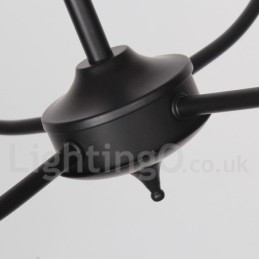 4-Lyss Retro Moderne Lysekrone I Stearinlysstil