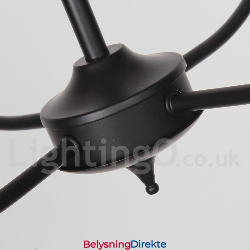 4-Lyss Retro Moderne Lysekrone I Stearinlysstil