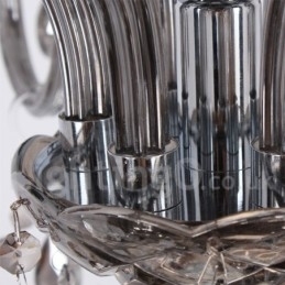 6 Lys K9 Krystalllysekrone I Stearinlysstil