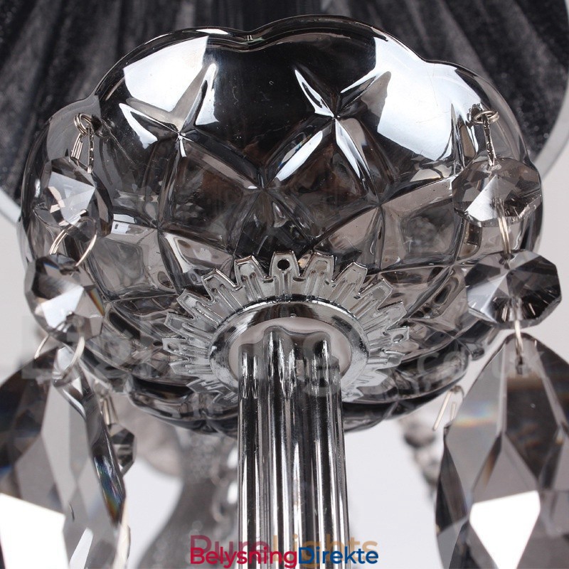 6 Lys K9 Krystalllysekrone I Stearinlysstil